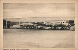 Refueling AIrcradt at Gander, Newfoundland Postcard