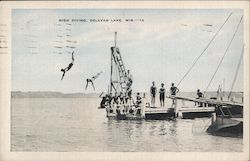 High Diving Delavan Lake, WI Postcard Postcard Postcard