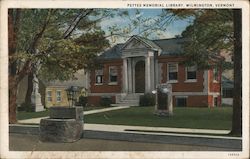 Pettee Memorial Library Wilmington, VT Postcard Postcard Postcard