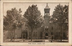 High School Angola, IN Postcard Postcard Postcard