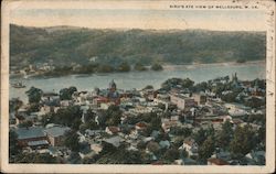 Bird's Eye View of Wellsburg West Virginia Postcard Postcard Postcard