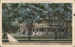 Grand Avenue Looking East Postcard