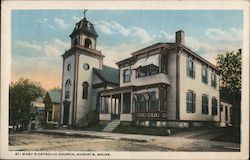 St. Mary's Catholic Church Augusta, ME Postcard Postcard Postcard