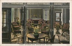 Lounge, Jefferson Hotel Watkins Glen, NY Postcard Postcard Postcard