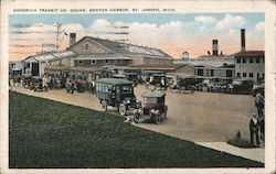 Goodyear Transit Co. Docks, Benton St. Joseph, MI Postcard Postcard Postcard