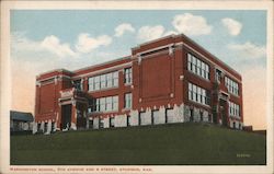 Washington School, 5th Avenue and R Street Postcard