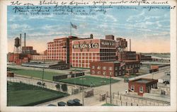 Stock Yards Scene Postcard