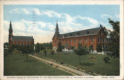 Pilgrim House of the Sisters of the Precious Blood and St. Michael's Church Frank, OH Postcard Postcard Postcard