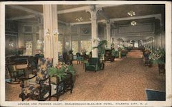 Lounge and Peacock Alley, Marlborough-Blenheim Hotel Atlantic City, NJ Postcard Postcard Postcard