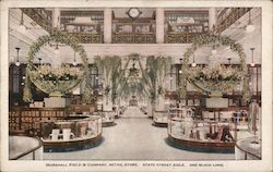 Marshall Field & Company, Retail Store, State Street Aisle - One Block Long Postcard