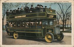 Double Deck Motor Coach Chicago, IL Postcard Postcard Postcard