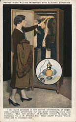 Protex Moth Killing Wardrobe with Electric Vaporizer Postcard