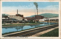 International Paper Mills Rumford, ME Postcard Postcard Postcard