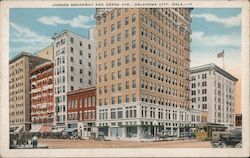 Corner Broadway and Grand Ave. Postcard