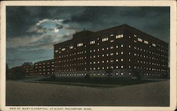 New St. Mary's Hospital, At Night Rochester, MN Postcard Postcard Postcard