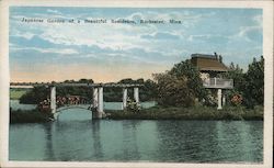 Japanese Garden of a Beautiful Residence Postcard