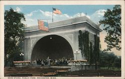 Band Stand, Public Park Rochester, MN Postcard Postcard Postcard