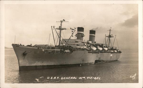 USAT General William Weigel sailing on the Pacific Ocean