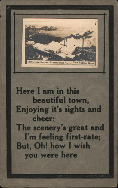 American Cement Plaster Mill No. 1 Blue Rapids Kansas
