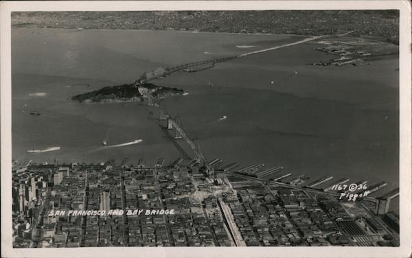 Aerial View of Bay Bridge San Francisco California