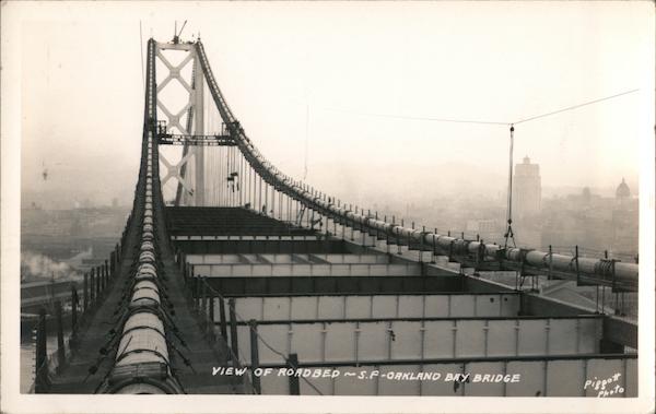 View of Road Bed - San Francisco-Oakland Bay Bridge California