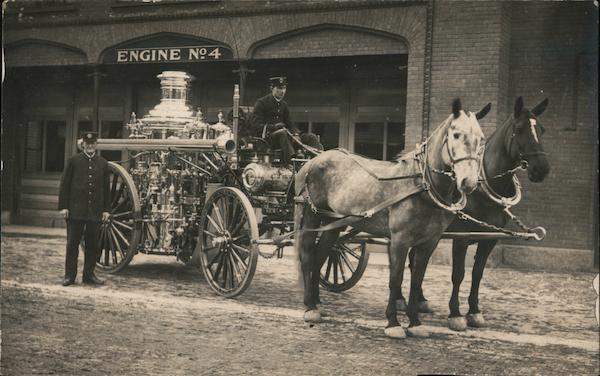 Engine No. 4 Horse-Drawn Fire Truck Springfield Massachusetts