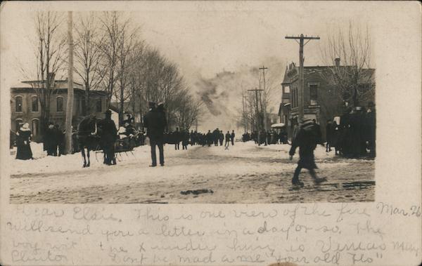 People Observing Large Fire Kane Pennsylvania