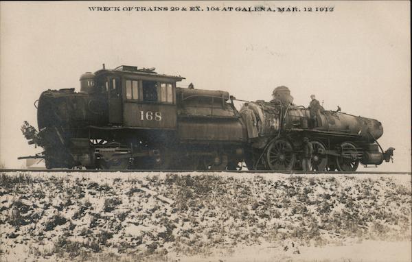 Wreck Of Trains 29 & Ex. 104 at Galena New York Disasters