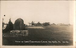 View at Lake Champlain Camp North Hero, VT Postcard Postcard Postcard