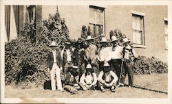 A Group of Men in Western Attire, Cowboy Hats, 1930's Original Photograph