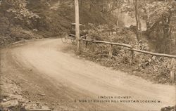 Lincoln Highway East Side of Sideling Hill Mountain looking West Postcard