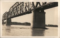 Railroad Bridge over River Postcard