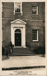 Doorway to the Hammond-Harwood House Postcard