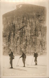 Skiing by the "Old Man" Postcard