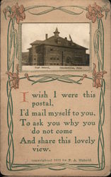 High School - Postal Poem Postcard