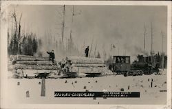Logging in Winter Postcard