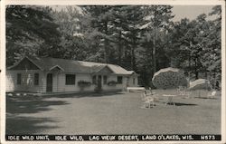 Idle Wild Unit, Lidle Wild, Lac Vieux Desert Land O' Lakes, WI Postcard Postcard Postcard