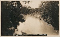 River Below Bridge Minneapolis, KS Postcard Postcard Postcard