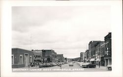 Broadway Looking West Marysville, KS Postcard Postcard Postcard