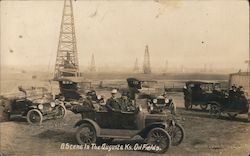 A Scene in the Oil Fields Augusta, KS Postcard Postcard Postcard