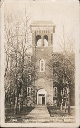 High School Building Postcard