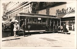 Turning a Cable Car Around Postcard