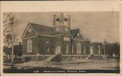 Methodist Church Florence, KS Postcard Postcard Postcard