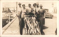 Fishing Party at Port Isabel Texas Postcard Postcard Postcard