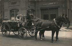 Hook and Ladder No. 2 Horse-Drawn Fire Engine Springfield, MA Postcard Postcard Postcard