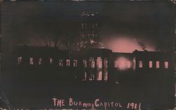 The Burning Capitol, 1911 Jefferson City, MO Postcard Postcard Postcard