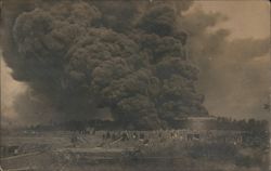 Oil Tank Fire Postcard