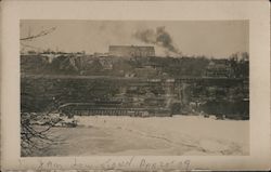 Ice Jam, Androscoggin River, 1909 Postcard