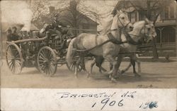 Horse-Drawn Fire Engine Bridgeton, NJ Postcard Postcard Postcard