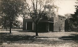 Exterior View of Sound Beach Fire House Postcard